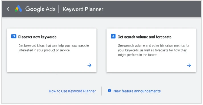 Google Keyword Planner
