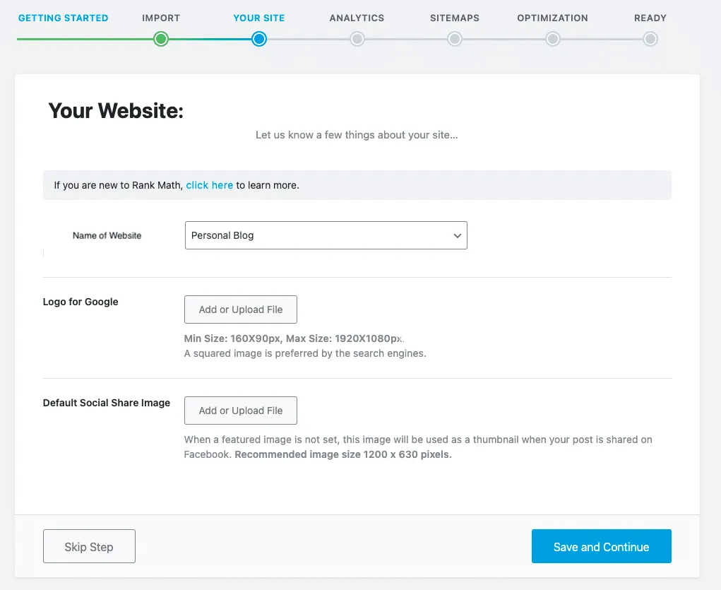 Cài đặt Website vào Rank Math Cài đặt Website vào Rank Math