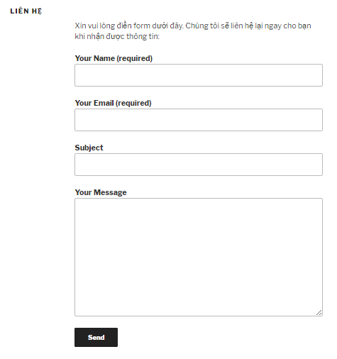 Form khi đã tạo Form khi đã tạo