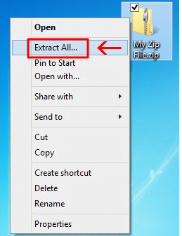 Cách giải nén file zip bằng tính năng tính năng Extract All