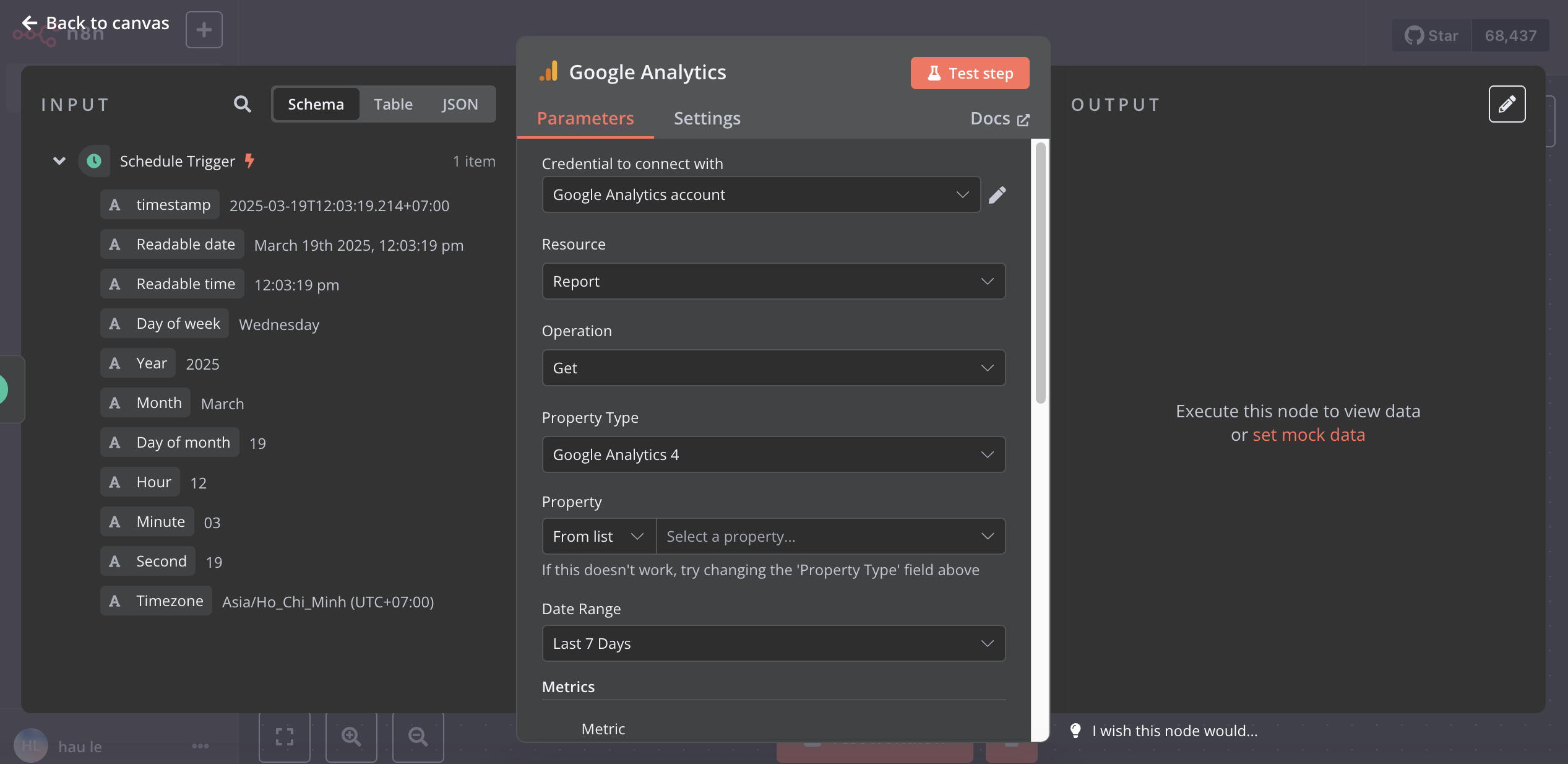 huong dan tao workflow tu dong trong n8n de lay bao cao tu google analytics facebook ads va xu ly bang openai 1024 5